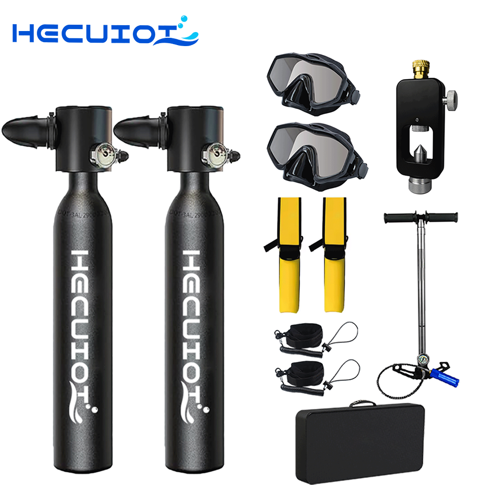 HECUIOI Mini Scuba Tank Diving - огляд і ціна Snorkel Set