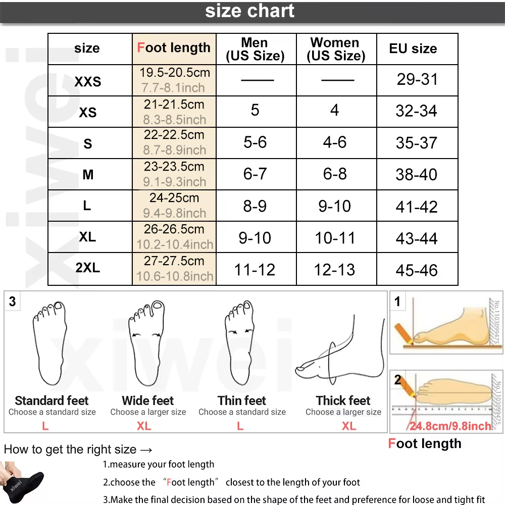 5mm Neoprene Socks 3mm Wetsuit - огляд і ціна Flippers Swimming